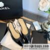 Chanel Xiaoxiang rhombus color matching thick-heeled sandals