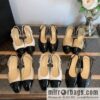 Chanel Xiaoxiang rhombus color matching thick-heeled sandals