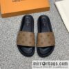 LV/Louis Vuitton features classic PVC men\'s sneakers with black outsoles