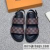 LV/Louis Vuitton with classic PVC and black men\'s sneakers