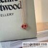 New ☑️ Vivienne Westwood Queen Mother love peach heart necklace