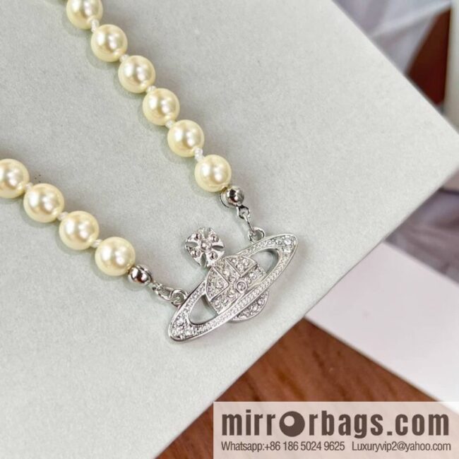 wsxc1678278424243_6-800x8005yyukno5v3u187602_20250708221917.jpg New ☑️ Vivienne Westwood Empress Dowager Full Diamond Saturn Pearl Necklace Bracelet