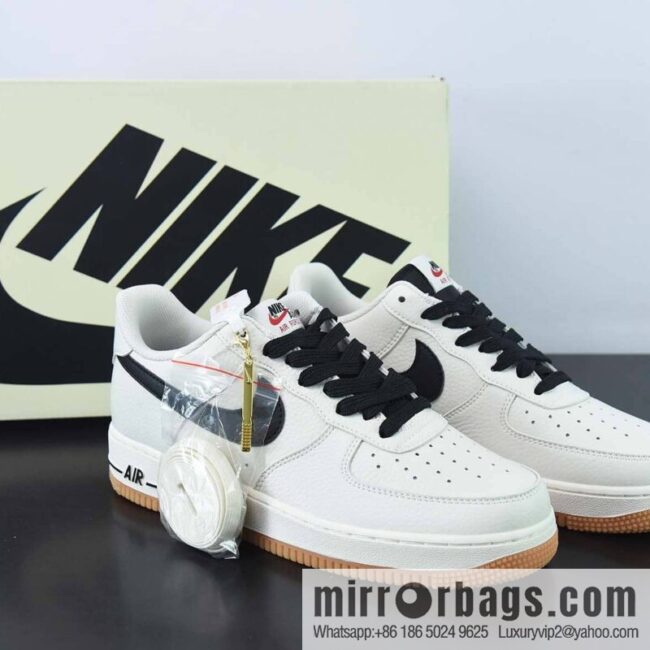 Nk Air Force 1 \'07 Low Cream Black, Air Force One Low Top Casual Board Shoes, Item Number: ML2022-116