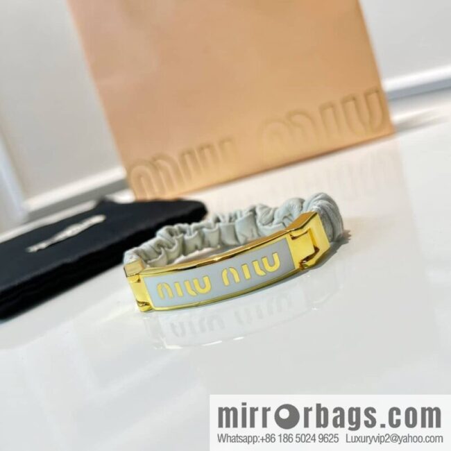 MIU MIU Miu Miu metal letter sheepskin bracelet bracelet