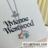 New ☑️ Vivienne Westwood Queen Mother Saturn full of diamonds rainbow necklace