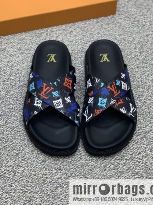 wsxc1678969103270_0-800x800luffed53awg30597_20250716032728.jpg LV/Louis Vuitton features classic PVC men\'s sandals with black outsoles
