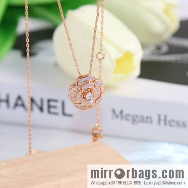 Chanel double c camellia necklace