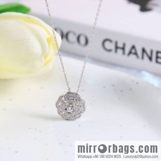 Chanel double c camellia necklace
