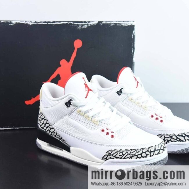 wsxc1679143990544_4-800x800ldcsg1kfxfm30378_20250716032514.jpg Air Jordan 3 Retro \"White Cement Reimagined\" AJ3 white gray color scheme sneakers Item number: DN3707-100