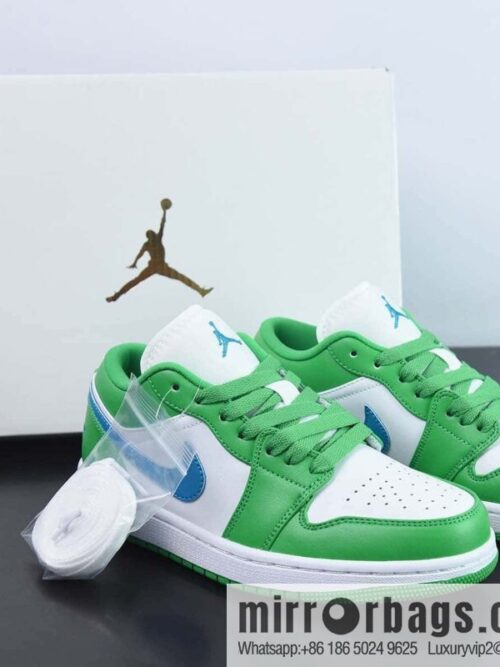 wsxc1679228999050_4-800x800kuodtplqcty30279_20250716032422.jpg Air Jordan 1 Low AJ1 lucky blue-green, low-top Vintage basketball shoes item number: DC0774-304