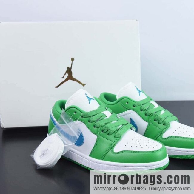 Air Jordan 1 Low AJ1 lucky blue-green, low-top Vintage basketball shoes item number: DC0774-304