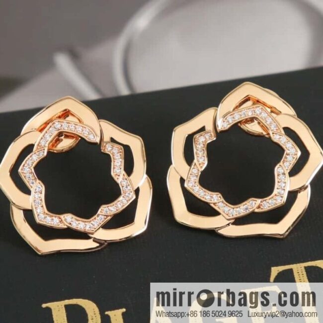 Piaget rose stud earrings