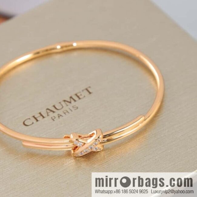 CHAUMET Jeux de Liens Edge Collection • Lifetime Collection • Edge, Full Diamond Cross Bracelet, Bracelet