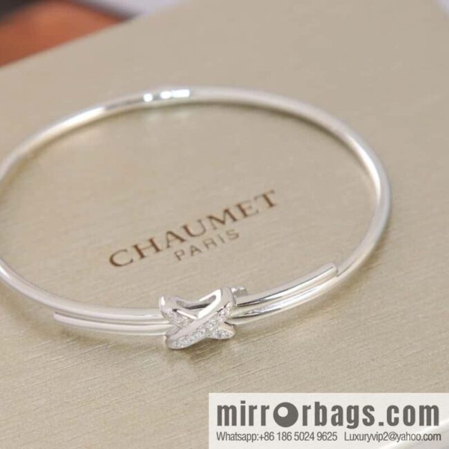 CHAUMET Jeux de Liens Edge Collection • Lifetime Collection • Edge, Full Diamond Cross Bracelet, Bracelet