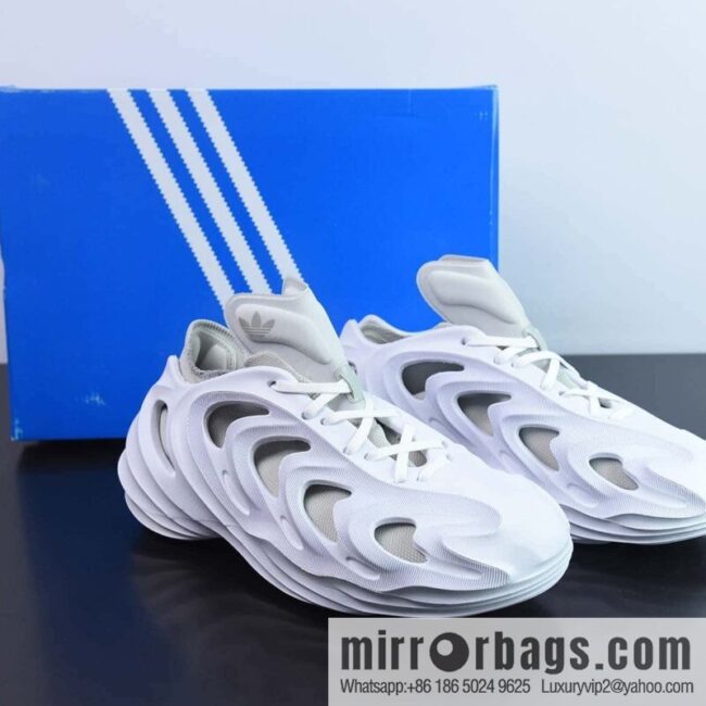 Adi, hole shoes cut-out gray and white Adidas AdiFOM Q Adi\'s new series of autumn and winter hole shoes, item number: HP6584