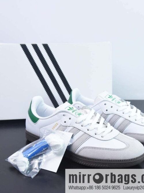 wsxc1679834825541_4-800x800epvcycfwolm26737_20250716025404.jpg KITH x AD Originals Samba OG \"Classics Program\" Samba Joint White Light Grey Dark Green Hot Stamping \"Item Number: FX5398