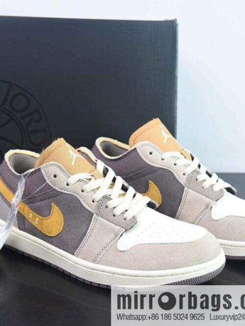 wsxc1679834837837_4-800x8002qlb10s2jde26627_20250716025308.jpg NK Air Jordan 1 Low SE Craft \"Inside Out/Brown Yellow\" AJ1 Jordan Generation Low Top Classic Vintage Culture Leisure Sports Basketball Shoes \"Deconstruction Brown Yellow\" DN1635-200