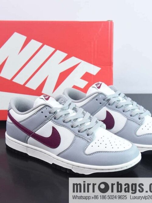 wsxc1679834839933_4-800x800gmqslw01pn026605_20250716025255.jpg Nike SB Dunk Low RETRO \"Grey White\" burgundy low-top sports shoes, item number: DD1503 122