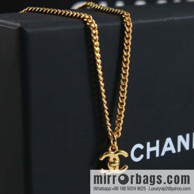 New ☑️ Chanel medieval series gold double c necklace