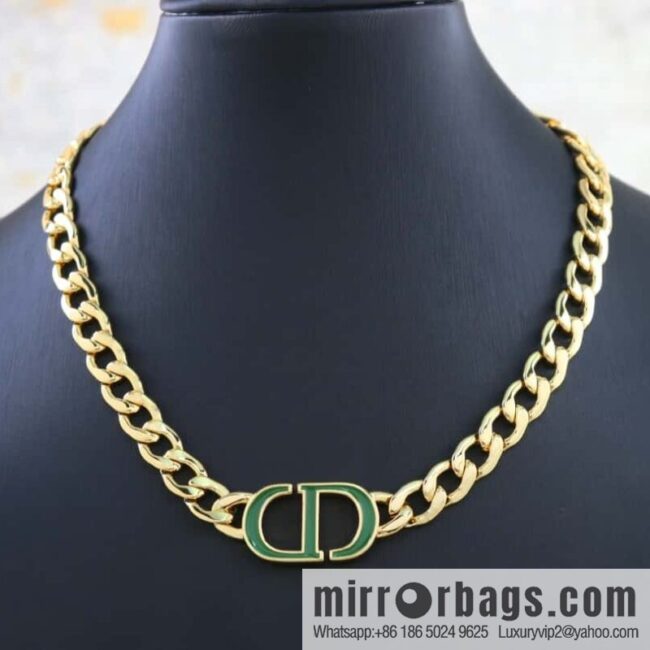 New ☑️ Dior enamel CD necklace
