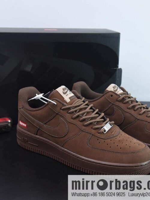 wsxc1680008758185_4-800x8000oxegz4vhbn26375_20250716025029.jpg Nk Air Force 1 Low x Supreme dark brown mocha SUP joint name, Air Force One low-top casual board shoes, item number: CU9225-200