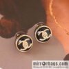 New ☑️ Chanel c1 double c round stud earrings
