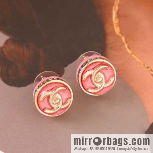 New ☑️ Chanel c1 double c round stud earrings