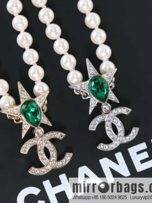 wsxc1680266759760_0-800x8001wyqx43r2if182663_20250708195619.jpg New ☑️ Chanel Double C Pentagram ⭐ Star Emerald Pearl Necklace