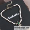 New ☑️ Chanel Double C Pentagram ⭐ Star Emerald Pearl Necklace