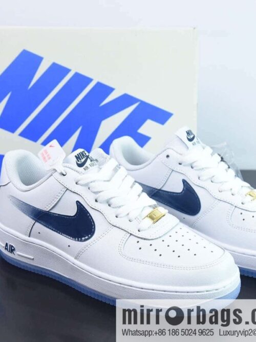 wsxc1680353101558_4-800x8000gve01hswdf22654_20250716021859.jpg Nike By You Air Force 1 \'07 Low Retro SP Air Force One \"leather (fabric) white dark blue gradual change hook\" low top sneakers CO3363-366