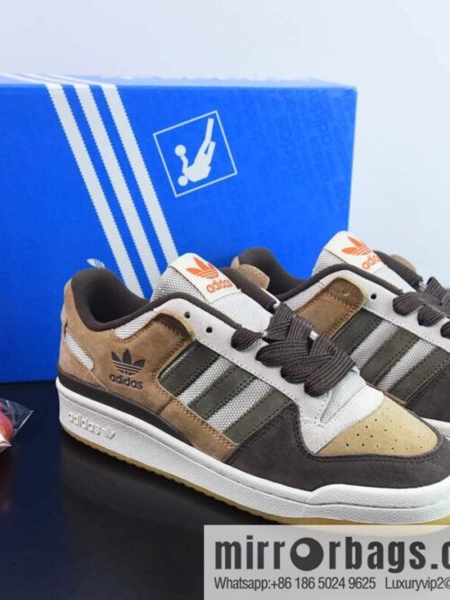 wsxc1680525857382_4-800x800nh3wfiswamv22315_20250716021537.jpg Adidas Clover Originals Forum 84 Low Roman Series velcro Low Top \"Dark Brown Wheat Yellow Light Grey\" GW4334