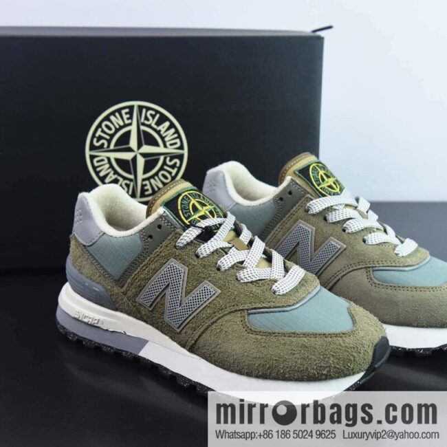 [NB New Balance] U574 upgraded series low-top Vintage leisure sports jogging shoes \"joint army green gray\" U574LGST