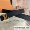 LV/Louis Vuitton Select Italy imported high-quality leather hardware waist belt 4.0cm