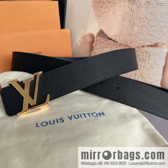 LV/Louis Vuitton Select Italy imported high-quality leather hardware waist belt 4.0cm