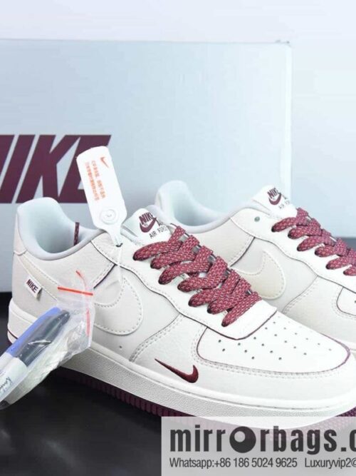 wsxc1681044790968_4-800x800rzr0r25lctj19067_20250716014627.jpg Nk Air Force 1 \'07 Low burgundy pearlescent hook, official synchronous ID customization, Air Force No. 1 low-top casual board shoes, item number DD9915-666.
