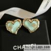 New ☑️ Chanel C1 double c peach heart love stud earrings