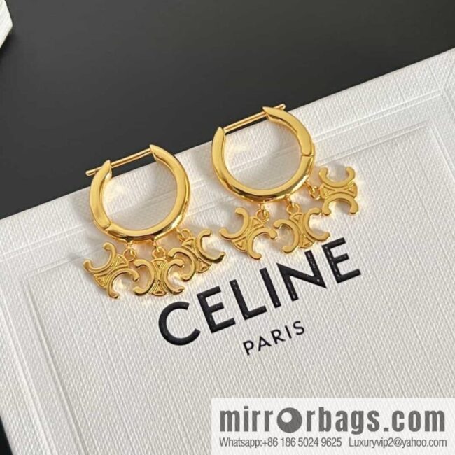 New ☑️ Celine Arc de Triomphe fringed earrings