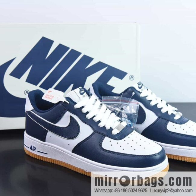 Nike Air Force 1 Low \'07 \"white and blue raw rubber\" low-top Air Force No. 1 casual board shoes, item number: AW2296-003