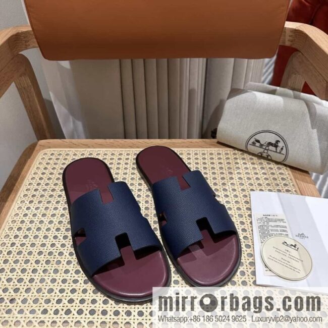 wsxc1681388402900_0-800x800prdrb3ajn2k18551_20250716014134.jpg Hermes Hermès Italian imported leather classic men\'s slippers