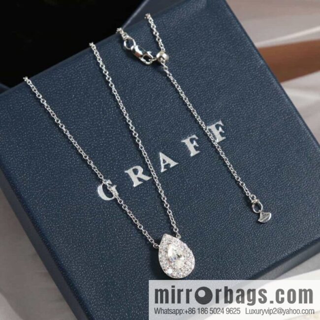 GRAFF Droplet-shaped full diamond necklace