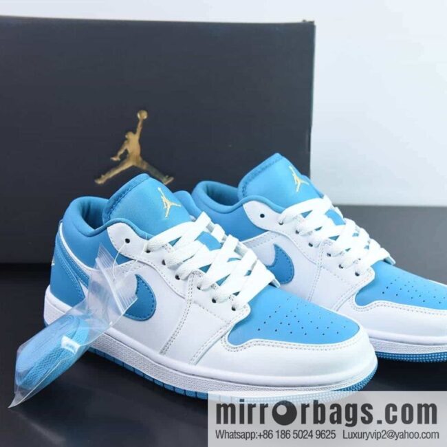 NK Air Jordan 1 Low \"Aquatone\" Joe 1 blue and white, low-top cultural casual board shoes, item number: 553560-174