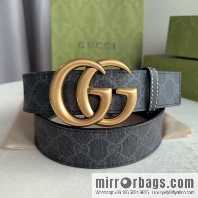 Gucci Gucci GG Supreme double G buckle waist belt