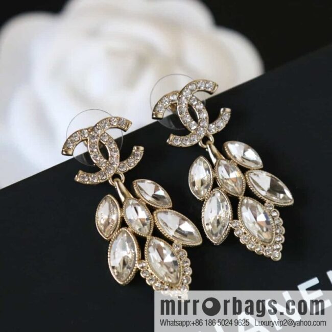 New ☑️ Chanel C2 double c horse eye drill earrings