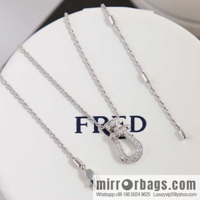 Fred\'s diamond horseshoe necklace