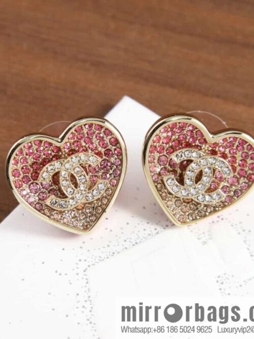 wsxc1681908509786_0-800x800p11y4ul5uof178809_20250708180002.jpg New ☑️ Chanel C1 double c gradual change pink diamond love peach heart earrings earrings