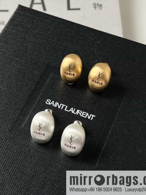 wsxc1681994987564_1-800x800tofi5mgtv3q178763_20250708175841.jpg Saint Laurent silver YSL brushed oval stud earrings