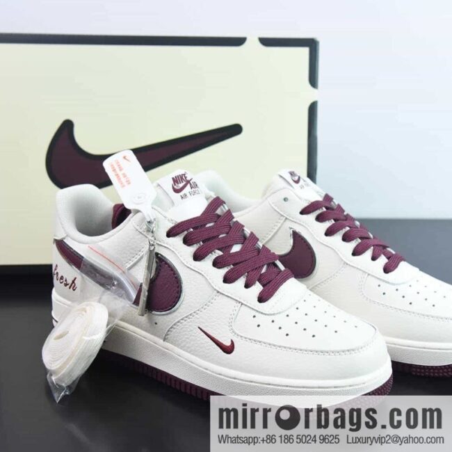 NK Air Force 1 \'07 Low \"Keep Fresh\" Rice Wine Red Hook, Air Force No. 1 Low Top Casual Board Shoes, Item Number: BM2023-102