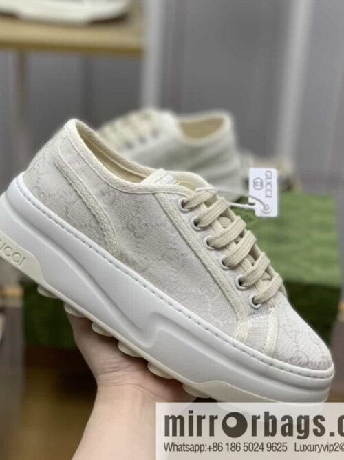 wsxc1682081410388_4-800x800gxkcure4noh14602_20250716010558.jpg Gucci Gucci uses beige classic GG canvas to make women\'s sports and leisure platform shoes