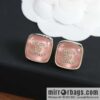 [Single price] New Chanel c1 double c square pink blue purple white stud earrings