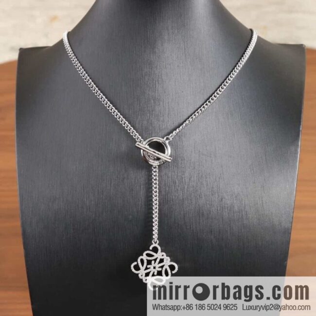 LOEWE Diamond mooncake necklace